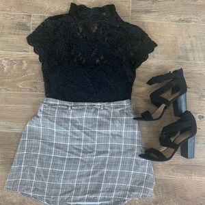 Turtleneck lace bodysuit